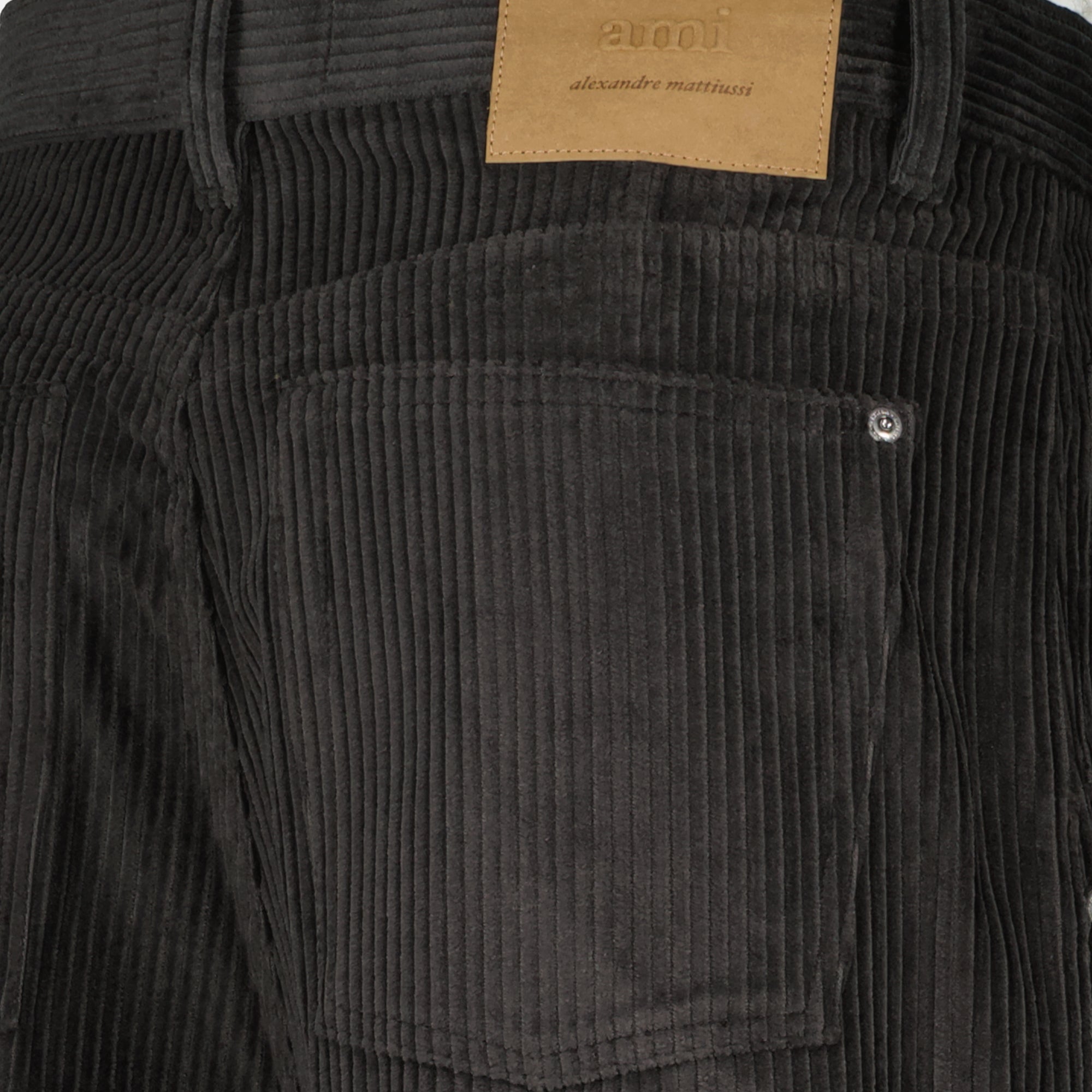 wide velvet effect pants ami paris men 15636491108732