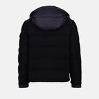 Moncler, down jacket, navy blue jacket, luxury outerwear, autumn-winter fashion