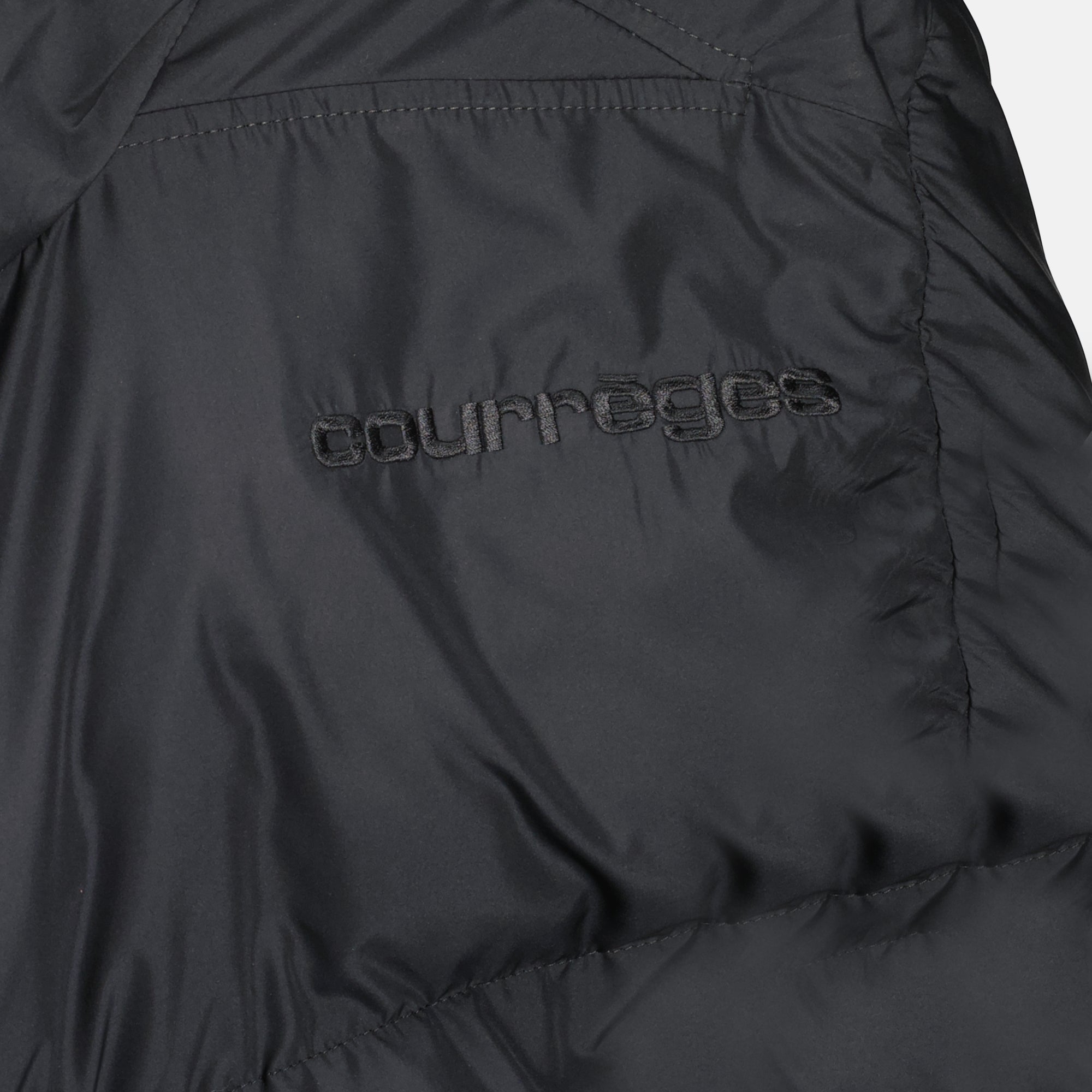 AC Black Puffer, Courrèges Jacket, Men's Outerwear, Autumn-Winter Fashion, Designer Puffer