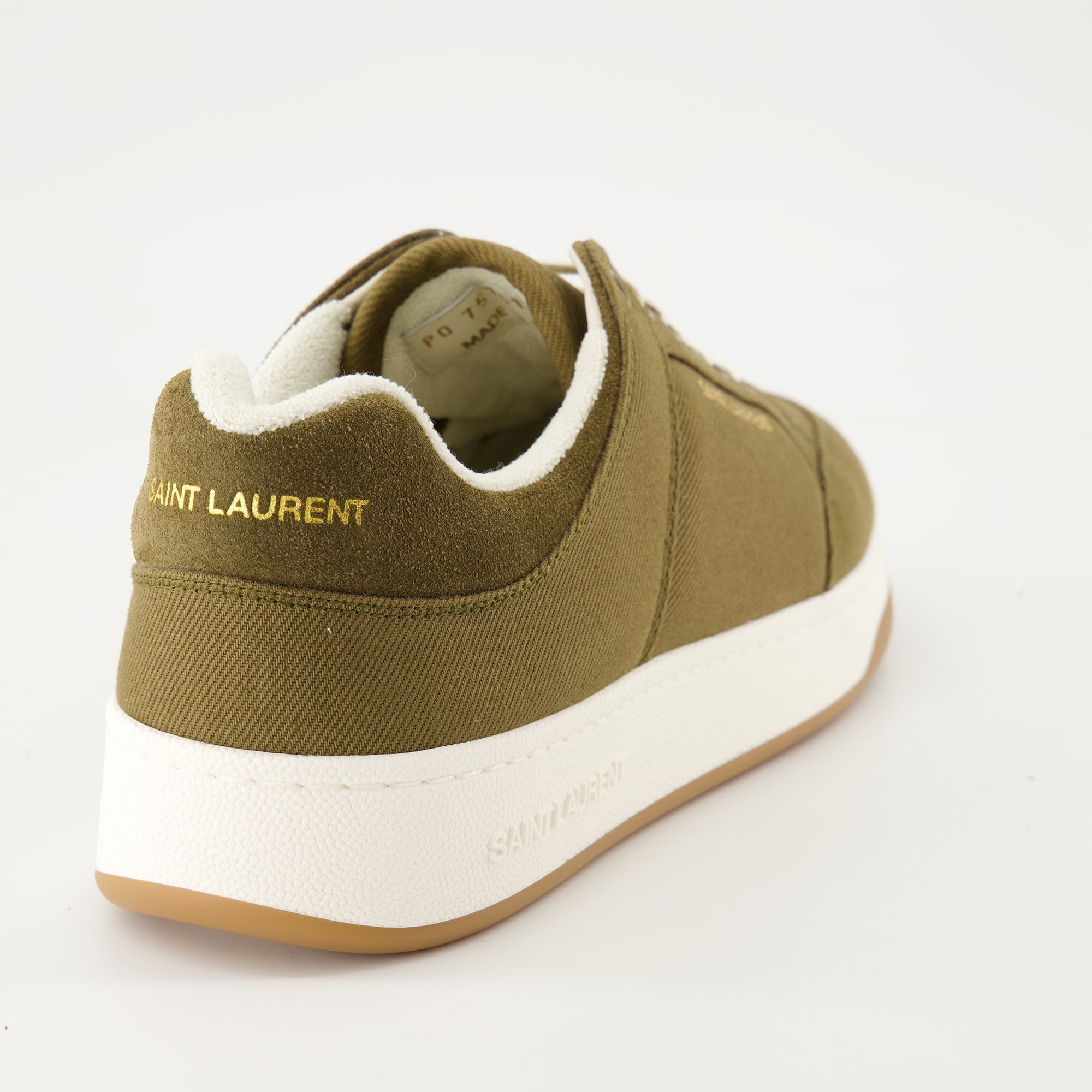 SL/61 sneakers, Saint Laurent, green canvas sneakers, luxury sneakers, men's footwear