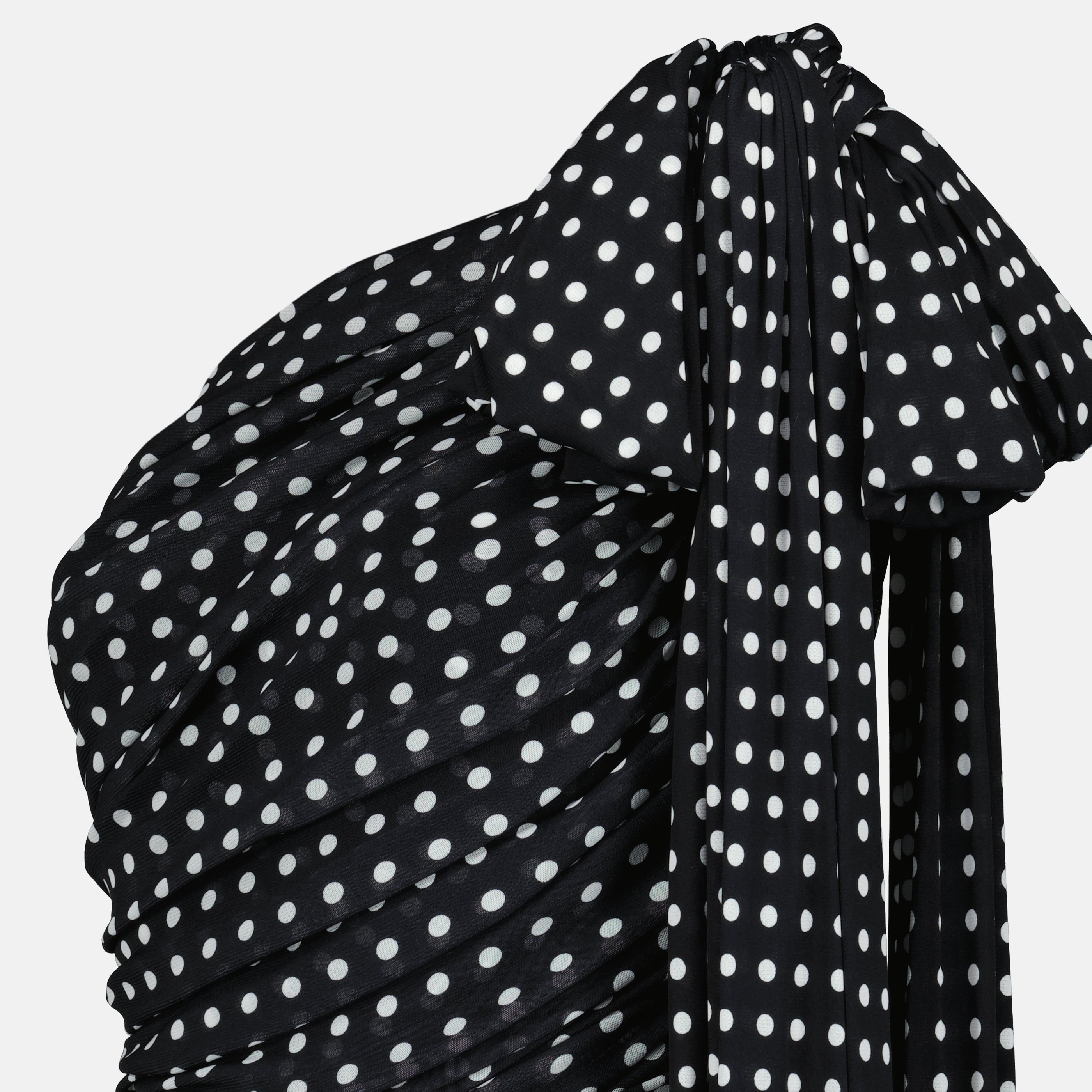 Image of Asymmetrical Polka Dot Dress by Patou for Women - Season Spring-Summer 2026 - Detail View 1