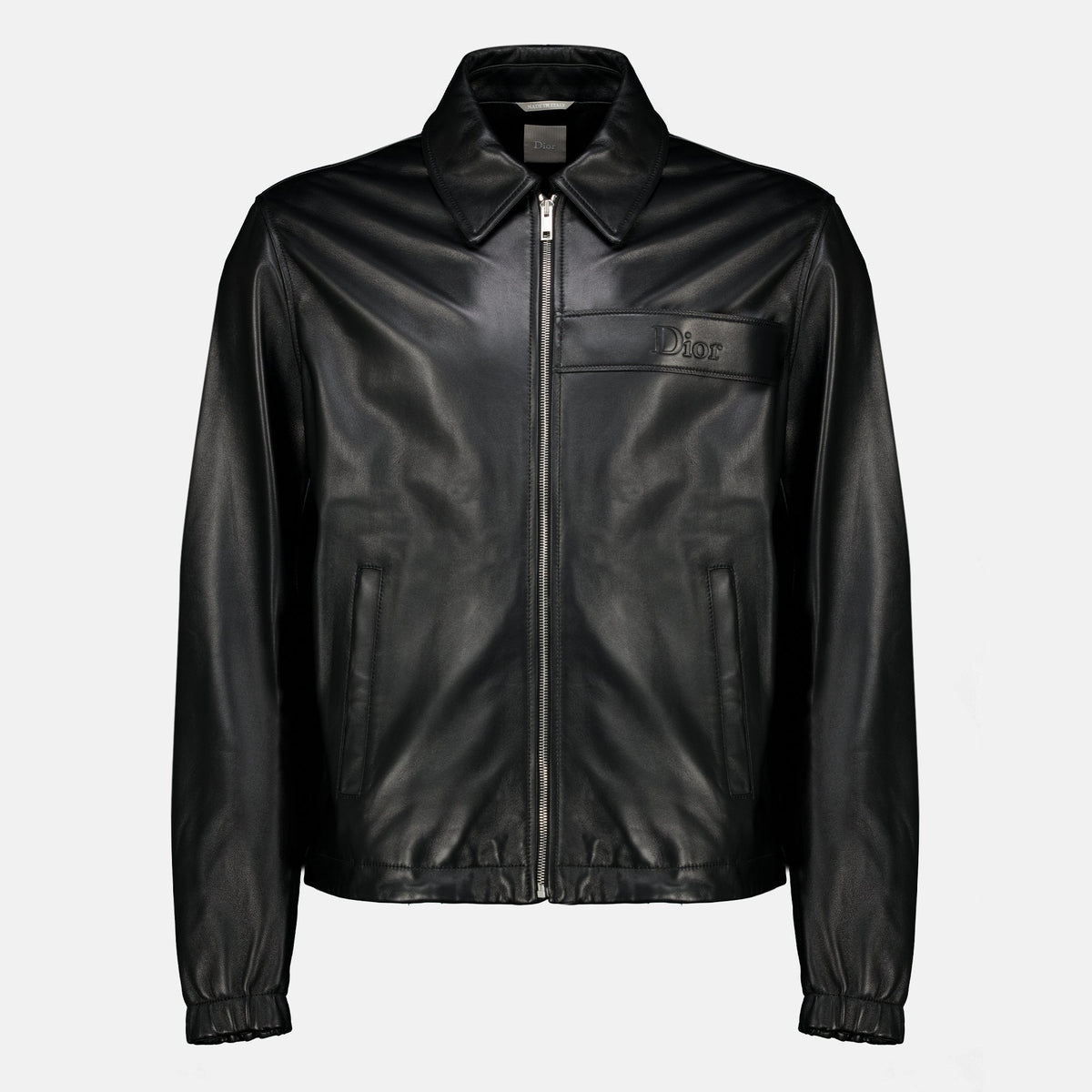 Schwarze Lammlederjacke