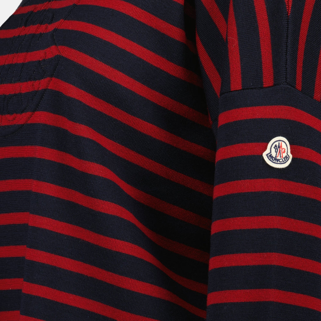 Image of Striped Wool Sweater by Moncler for Women - Season Autumn-Winter 2025 - Detail View 1
