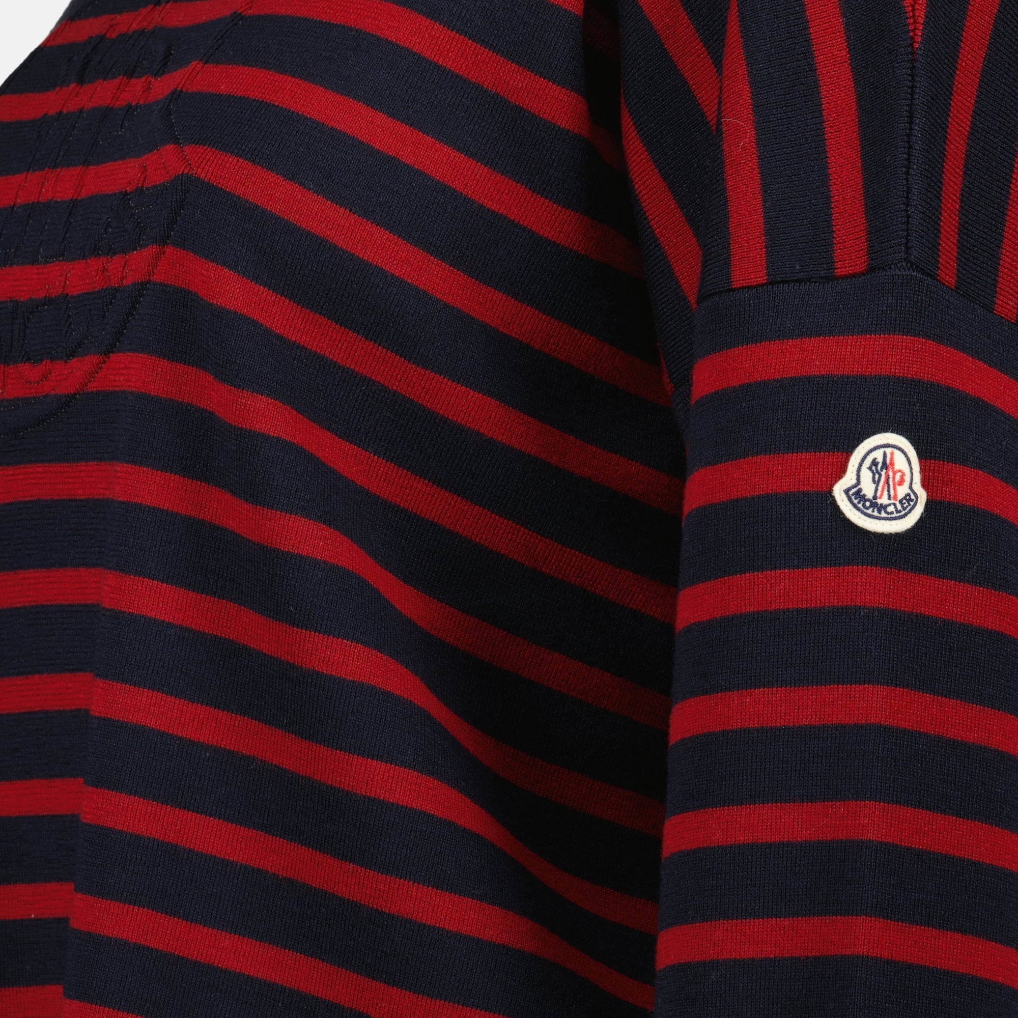 Image of Striped Wool Sweater by Moncler for Women - Season Autumn-Winter 2025 - Detail View 1
