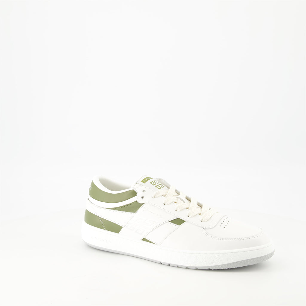 G Move sneakers, White and blue sneakers, Leather footwear, Stylish sneakers, GIVENCHY shoes