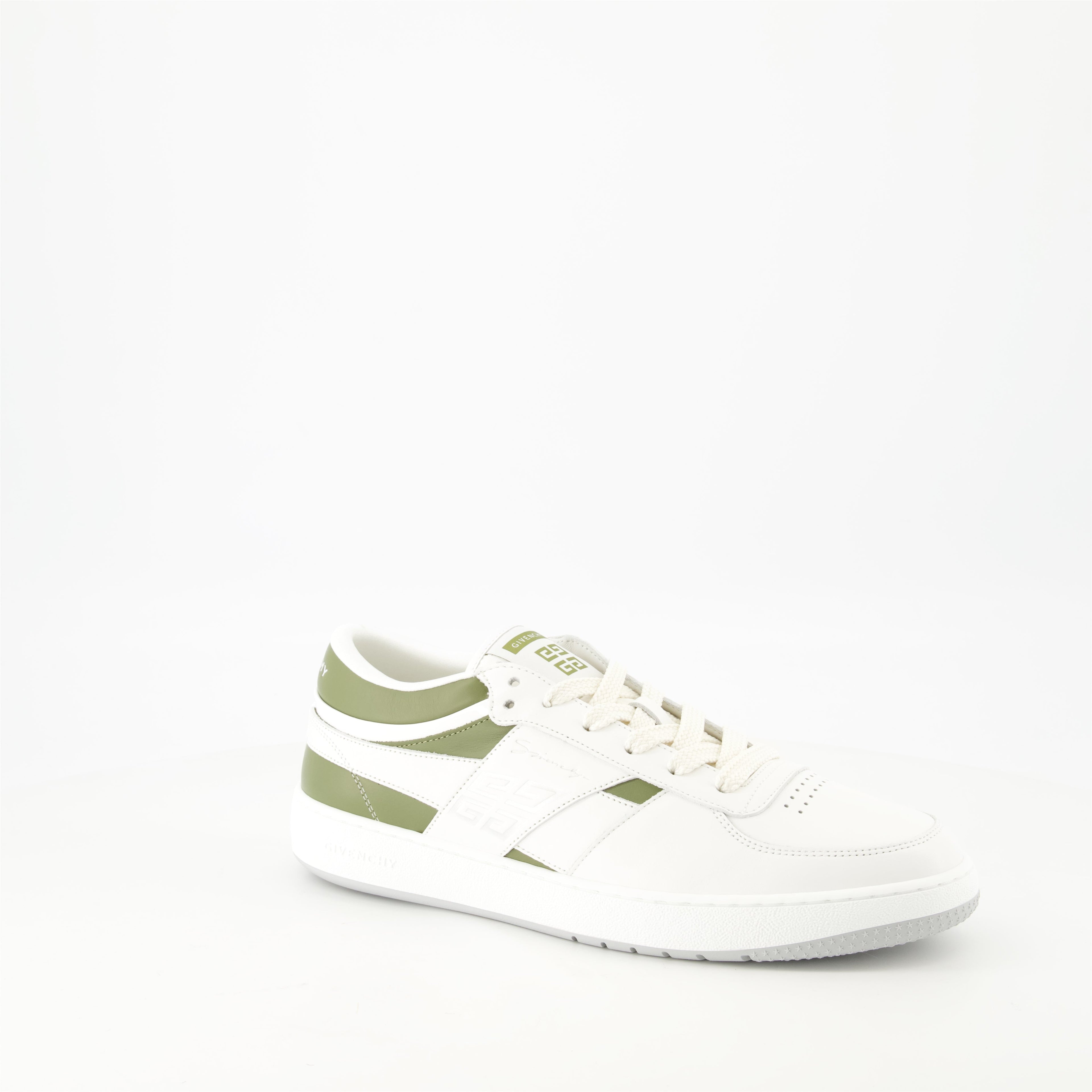 G Move sneakers, White and blue sneakers, Leather footwear, Stylish sneakers, GIVENCHY shoes