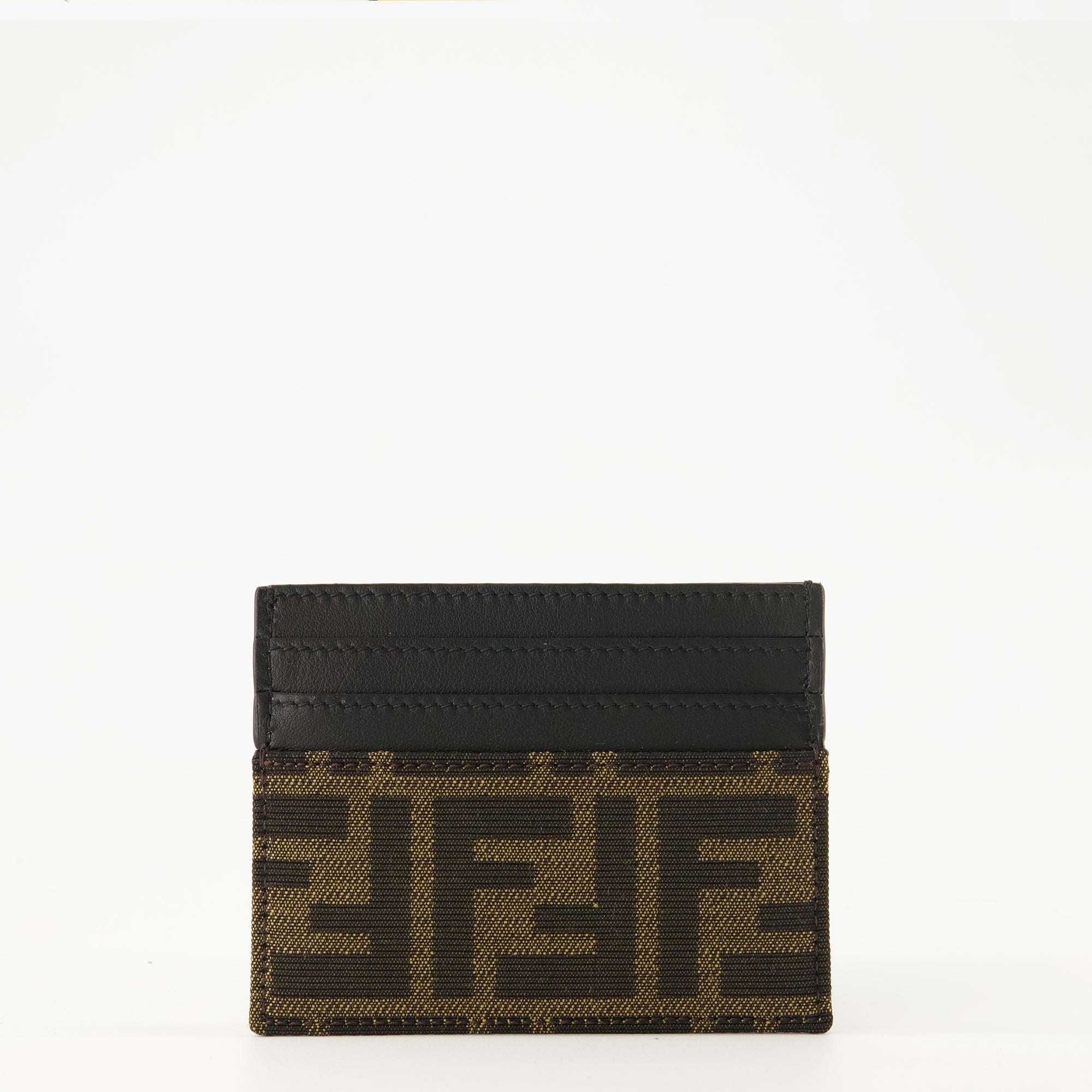 Image of FF Brown Card Holder by Fendi for Men - Season Spring-Summer 2026 - Back View