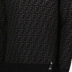 wool sweater, FF design, black sweater, men's fashion, Fendi collection