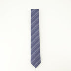 Oblique Blue Silk Tie