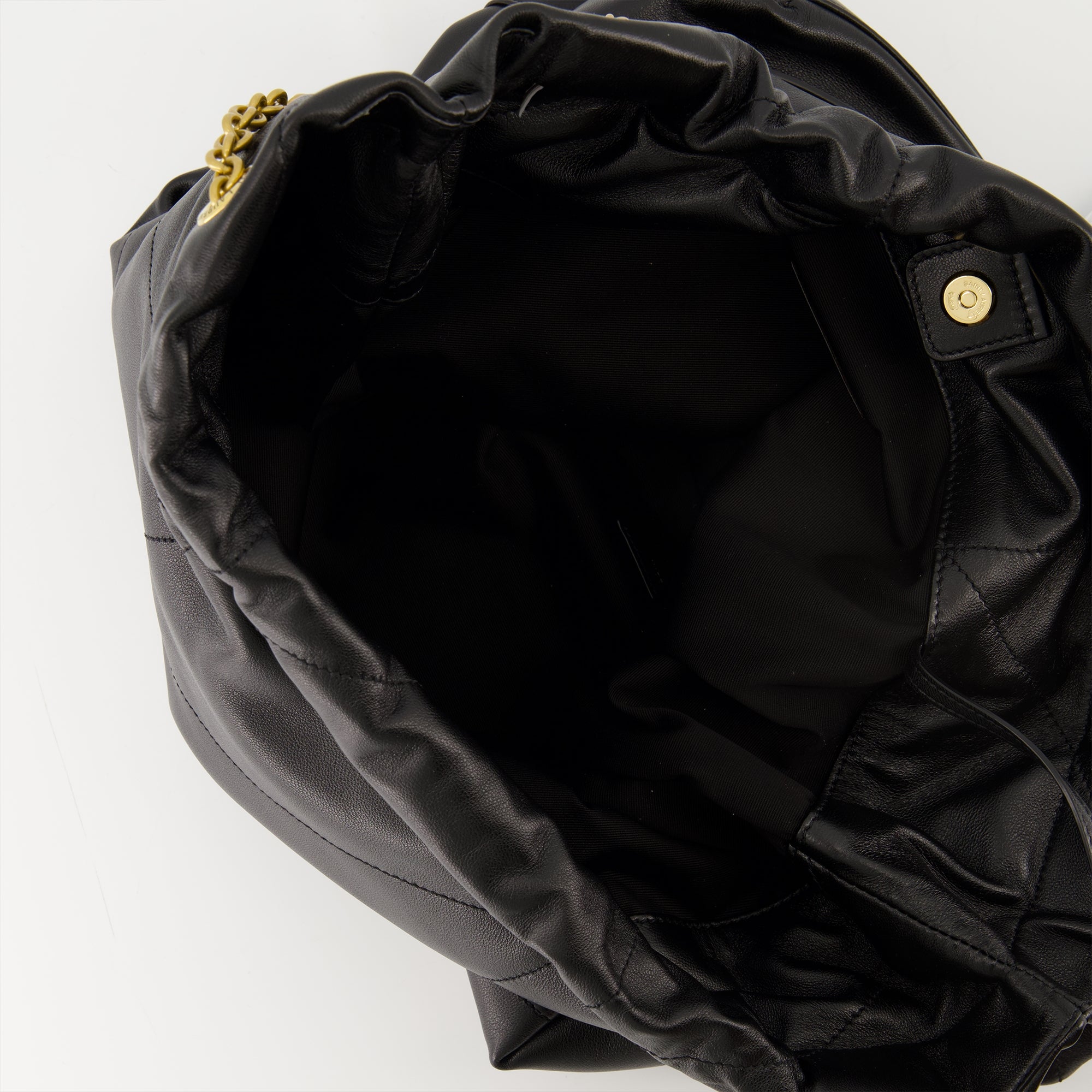 Jamie Pochon black bag, Saint Laurent bag, nappa leather bag, luxury accessories, designer handbag