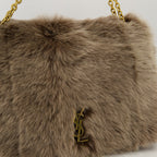 Maxi Jamie 4.3 handbag, Saint Laurent, faux fur bag, fashion accessory, sophisticated handbag