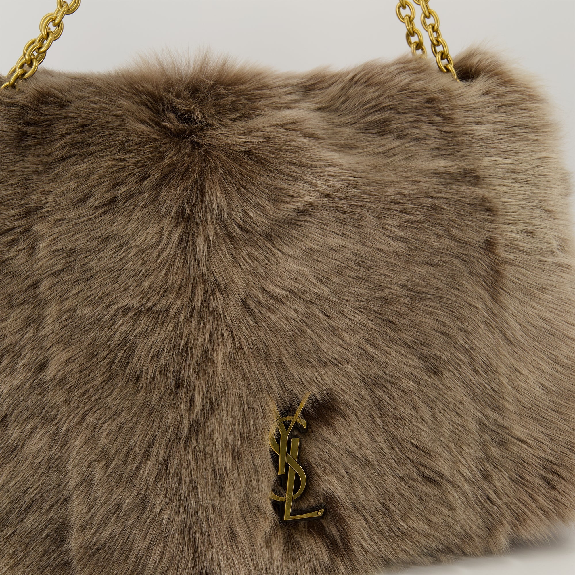 Maxi Jamie 4.3 handbag, Saint Laurent, faux fur bag, fashion accessory, sophisticated handbag