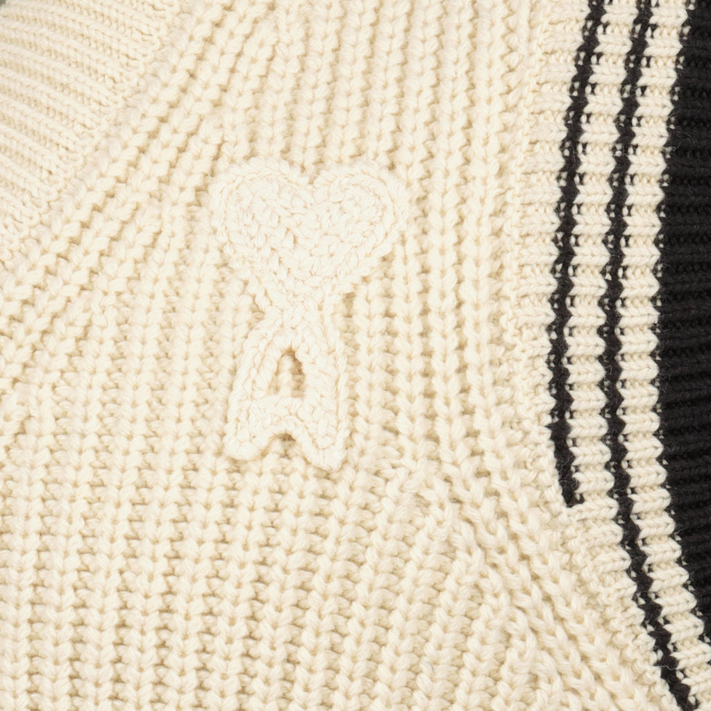 Image of de Coeur Beige Sleeveless Sweater by Ami PARIS for Unisex - Season Spring-Summer 2026 - Detail View 1