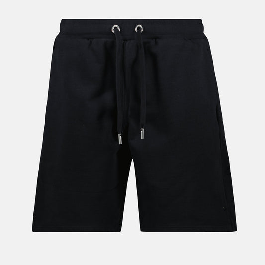 black cotton shorts, Ami Paris shorts, unisex shorts, Spring-Summer 2024 collection, logo shorts