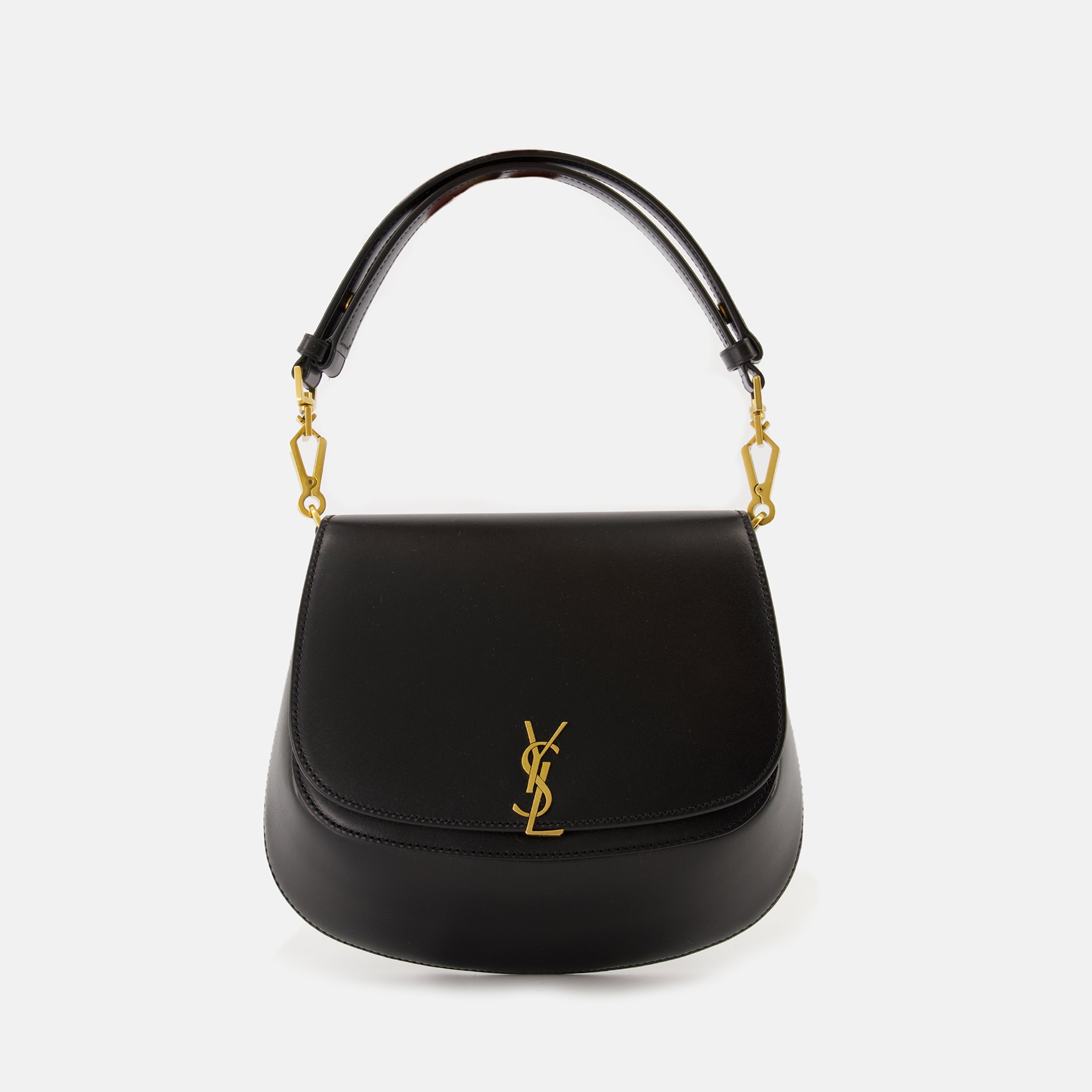 Image of Le Mini Sac Voltaire Noir by Saint Laurent for Women - Season Autumn-Winter 2025 - Front View