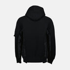 Image of Black Zip Sweatshirt by Sacai for Men - Season Autumn-Winter 2025 - Detail View 2
