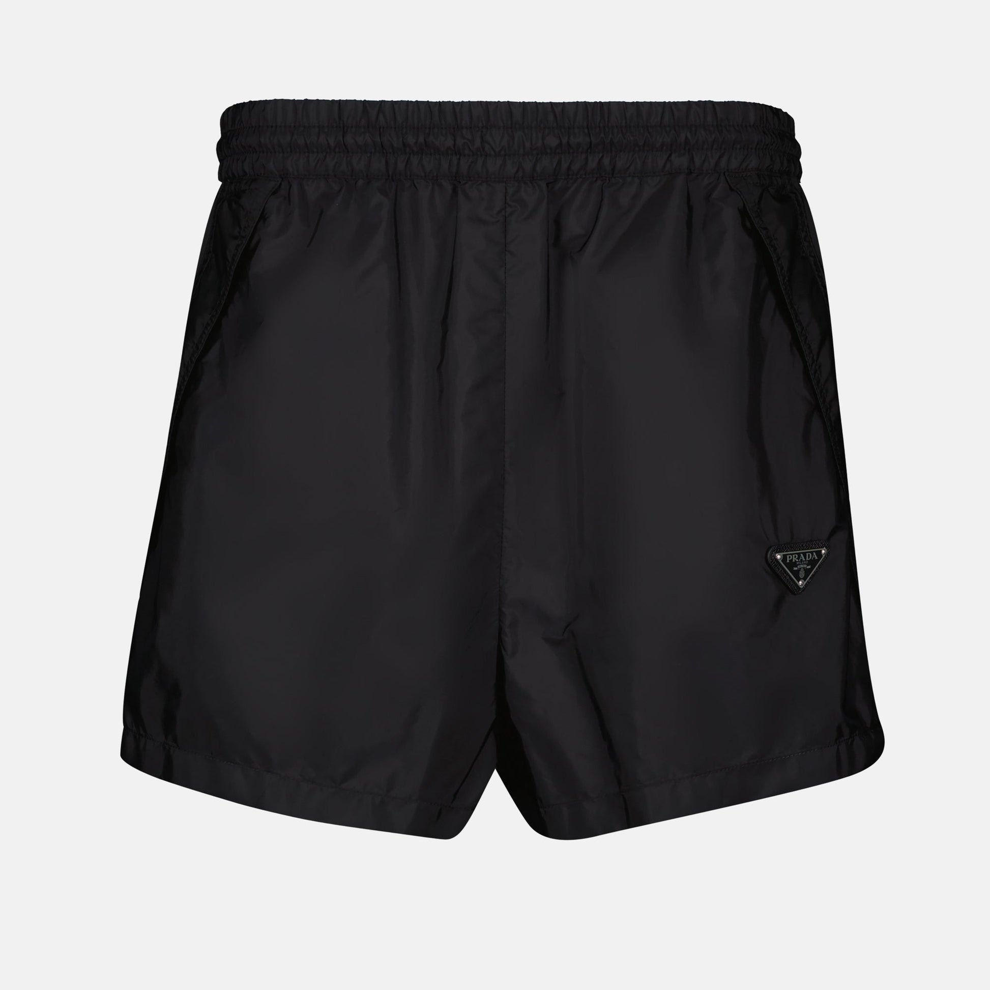 Re-Nylon shorts, Prada shorts, luxury fashion, recycled nylon, Autumn-Winter 2024 clothing