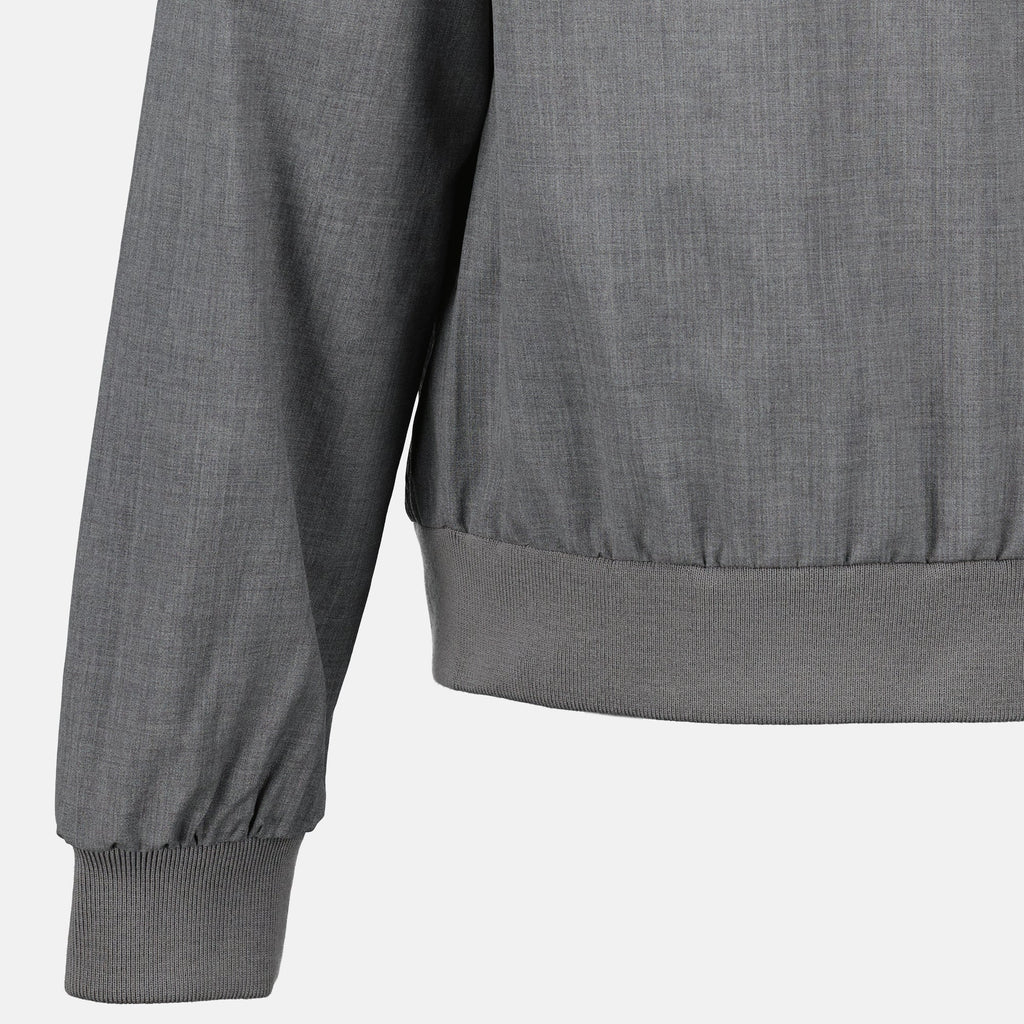 Prada jacket, grey wool jacket, men's outerwear, Autumn-Winter collection, high collar jacket