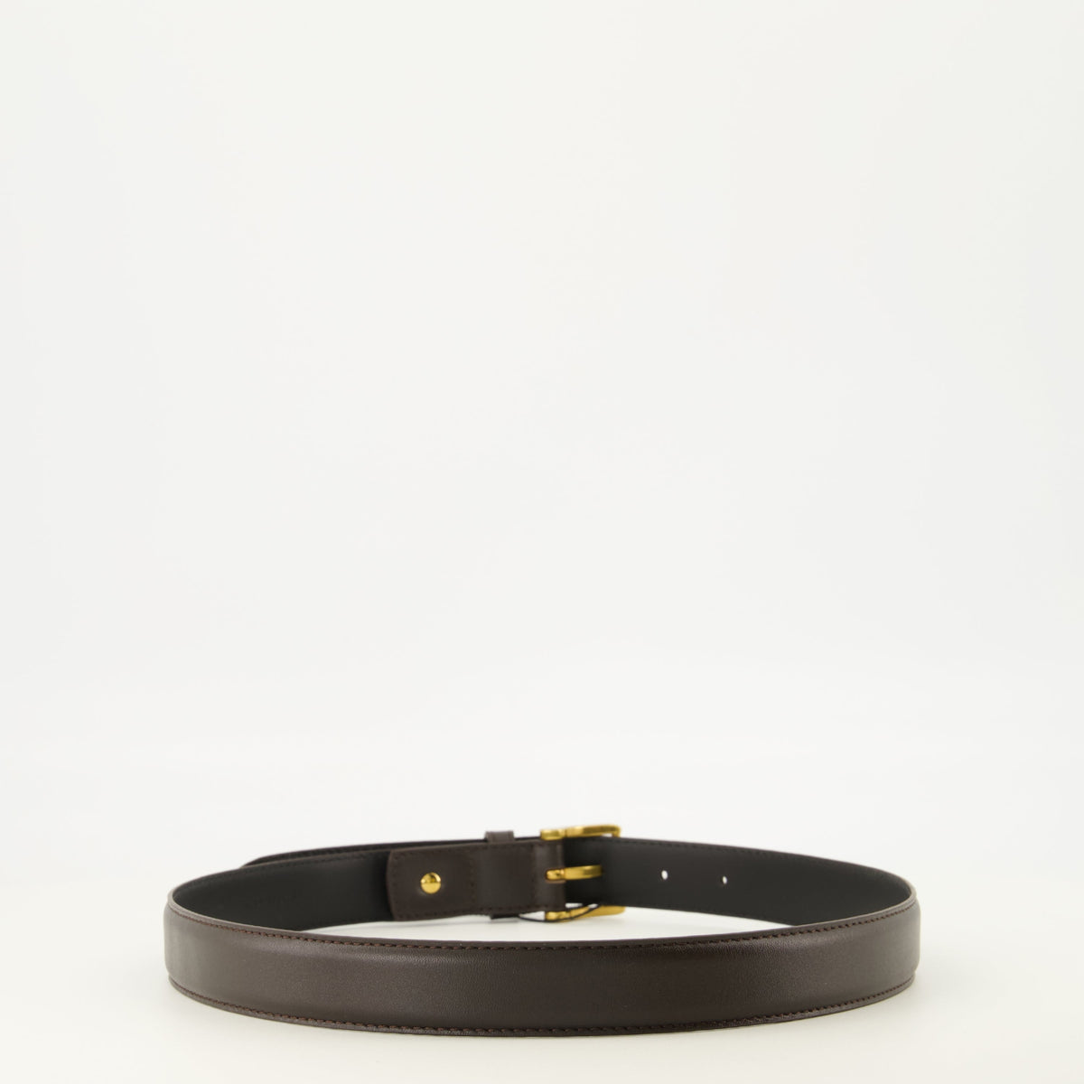 Ceinture en Cuir Marron de Coeur