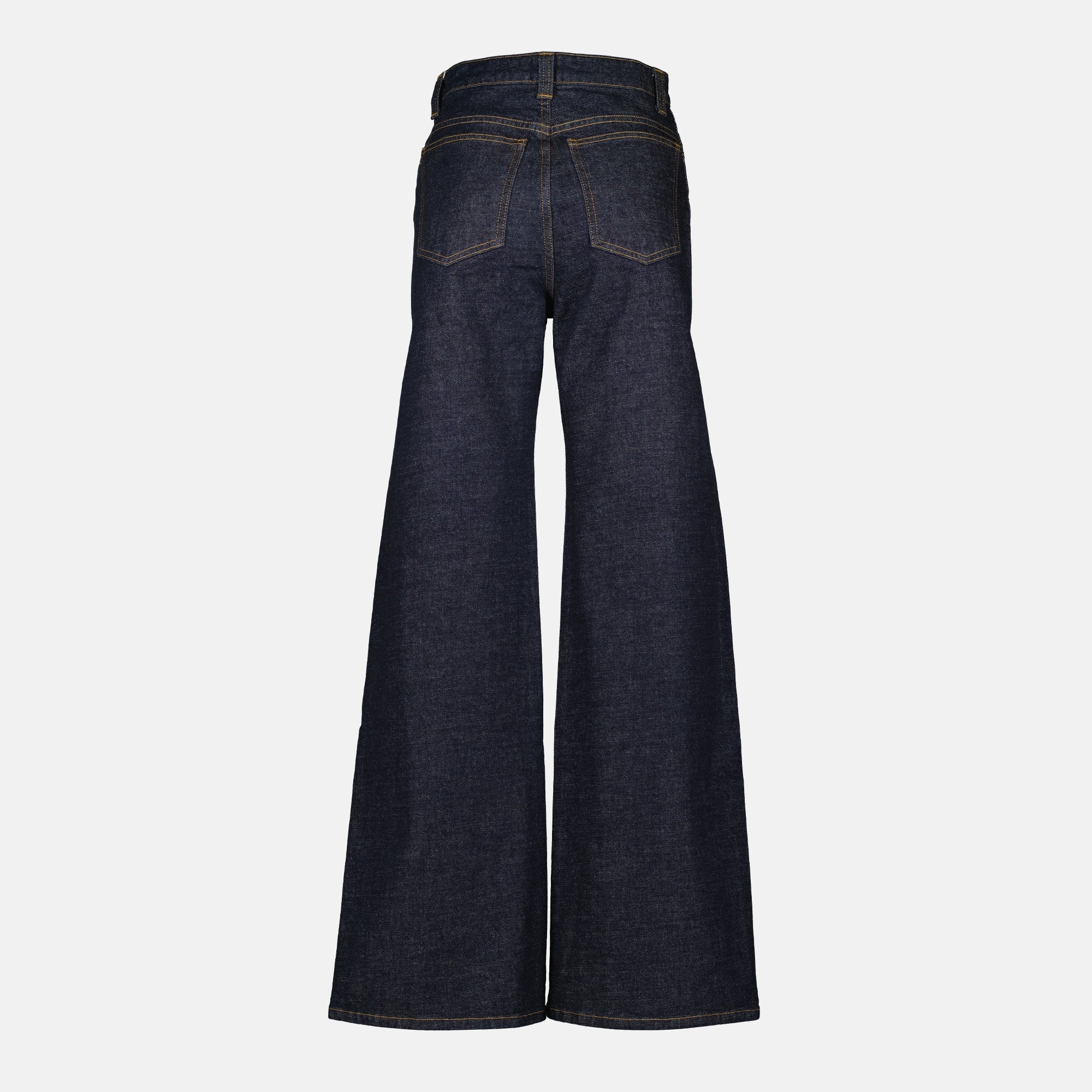 Khaite Flare Jean, High Waist Denim, Navy Flare Pants, Five Pocket Jeans, Womens Denim Fashion