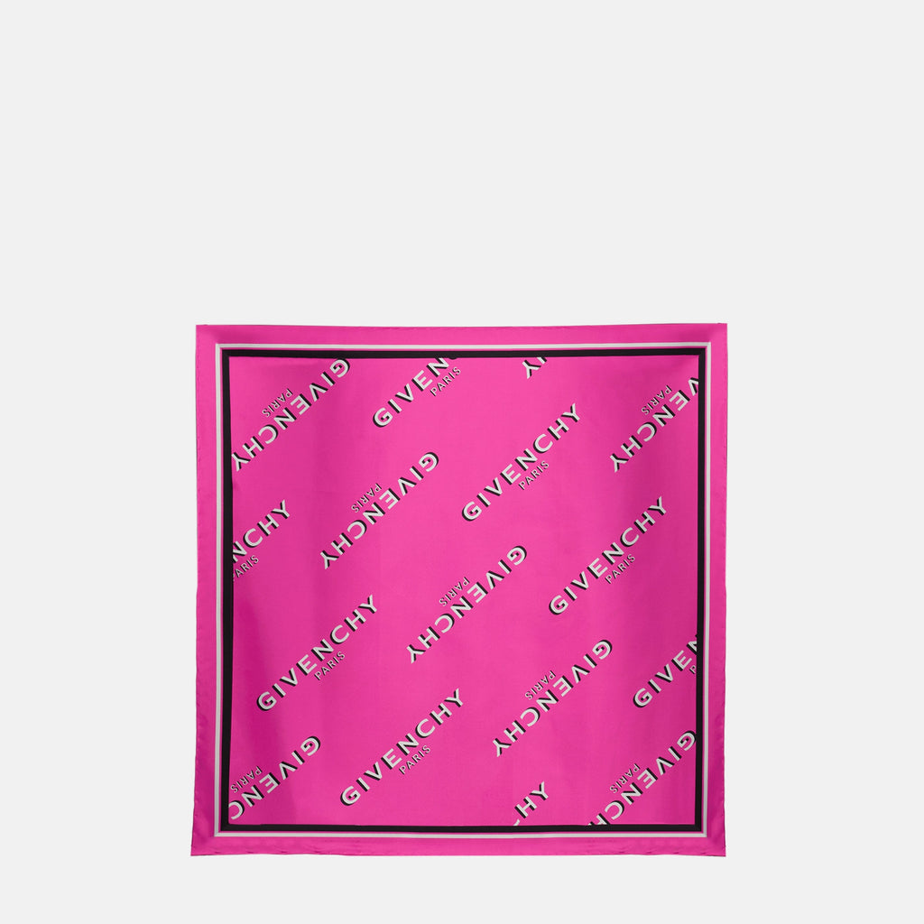Pañuelo de Seda Cuadrado Rosa Sombra