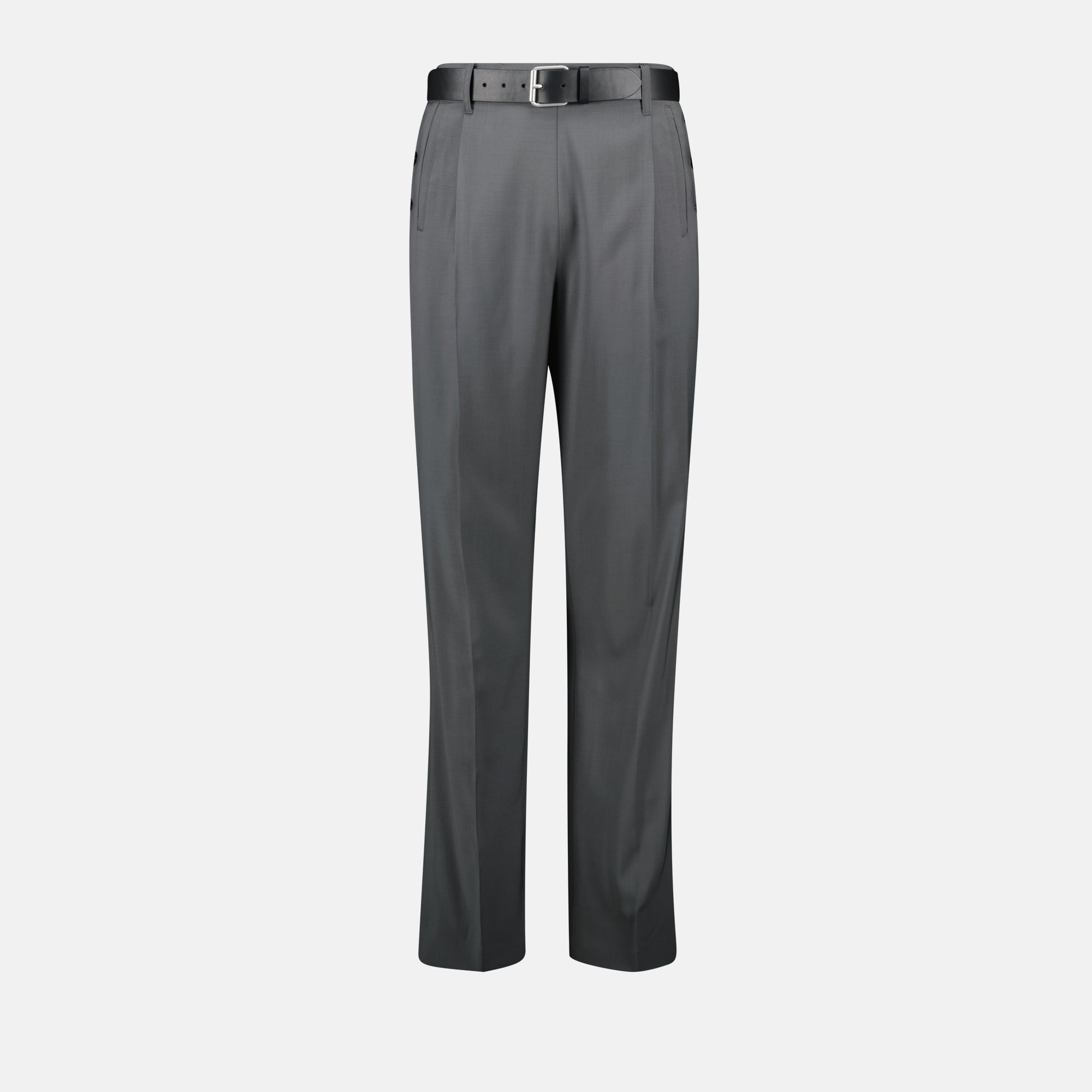 grey trousers, wool pants, Moschino, women's trousers, elegant trousers