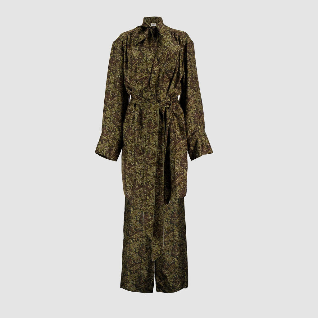 robe lavalliere en soie saint laurent women 15228130427260