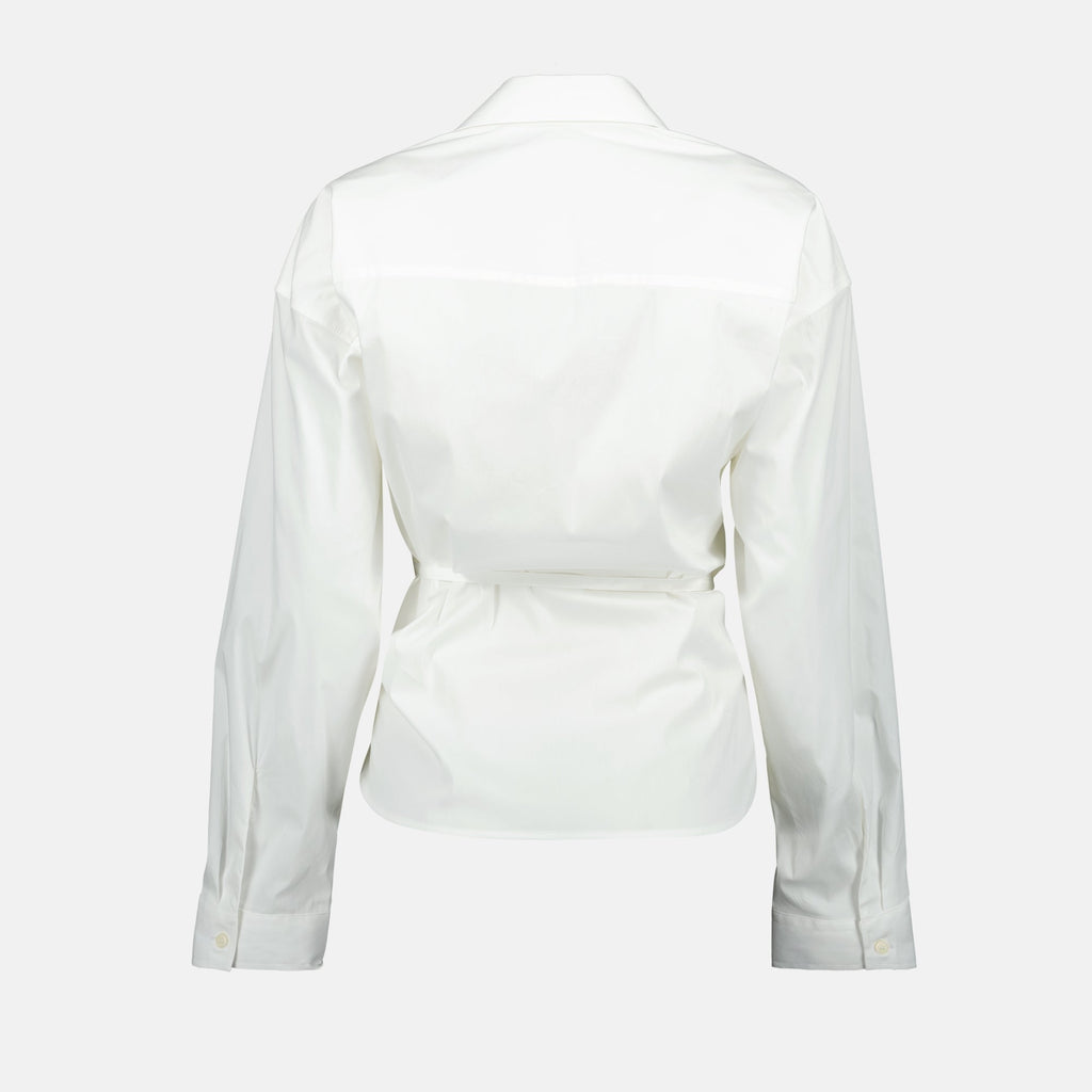 V-Delphi blouse, Diesel blouse, women's fashion, poplin top, elegant blouse