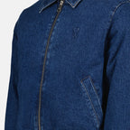 AMI Paris denim jacket, luxury men's fashion, Autumn-Winter 2024, high-end denim, classic blue jacket