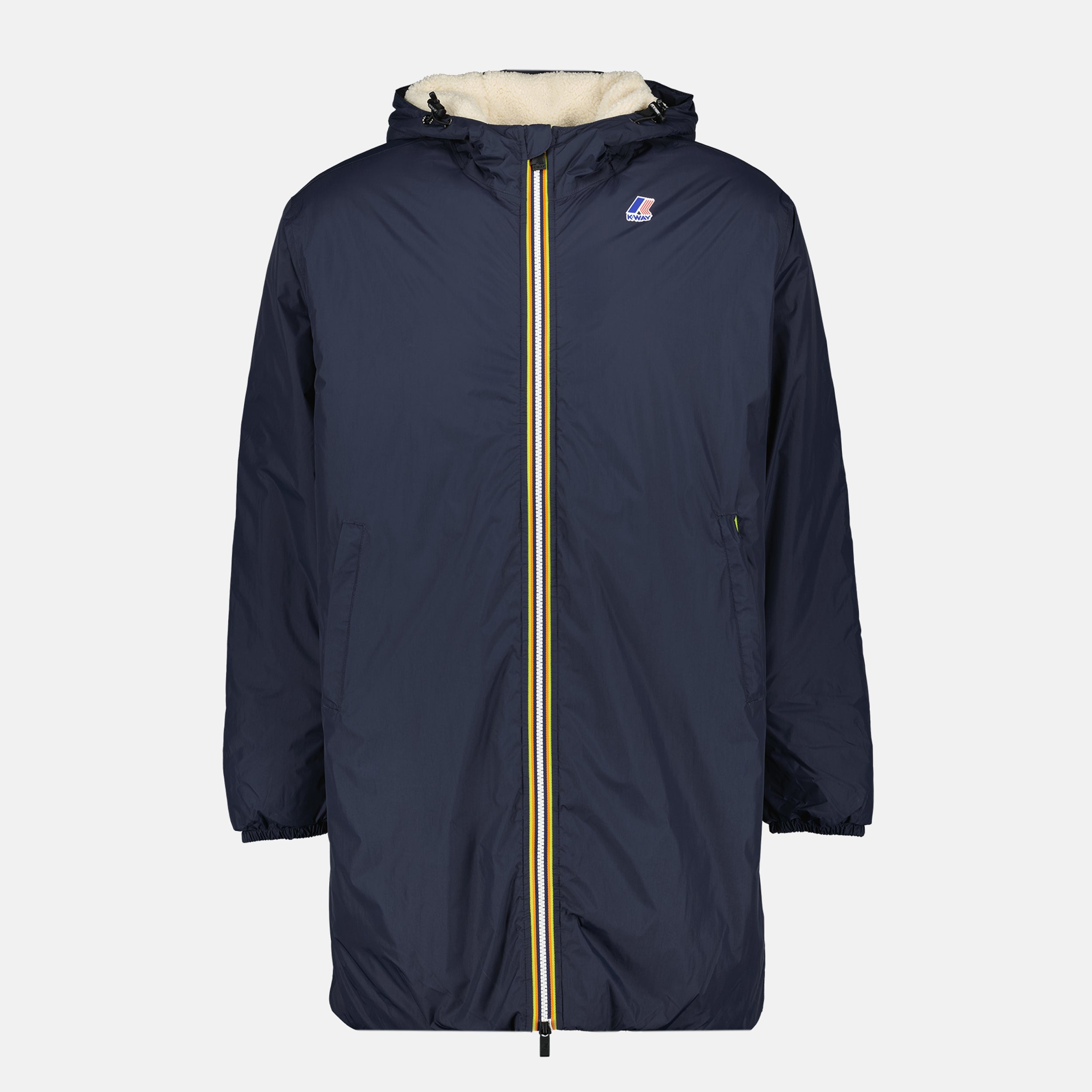 Image of Le Vrai 4.0 Eiffel Orsetto Parka by K-Way for Unisex - Season Autumn-Winter 2025 - Front View