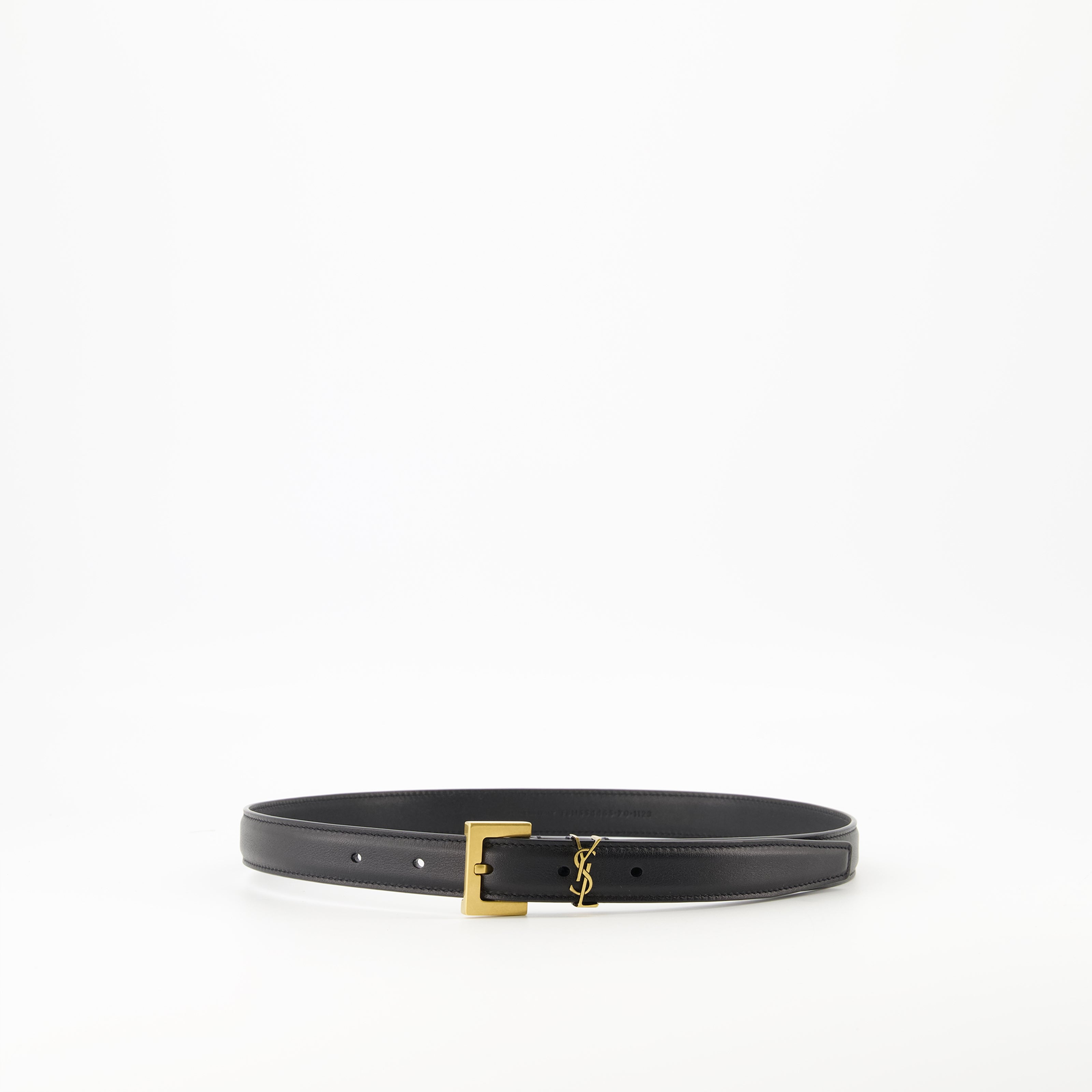 black slim belt, Cassandre belt, elegant belt, adjustable belt, leather accessory