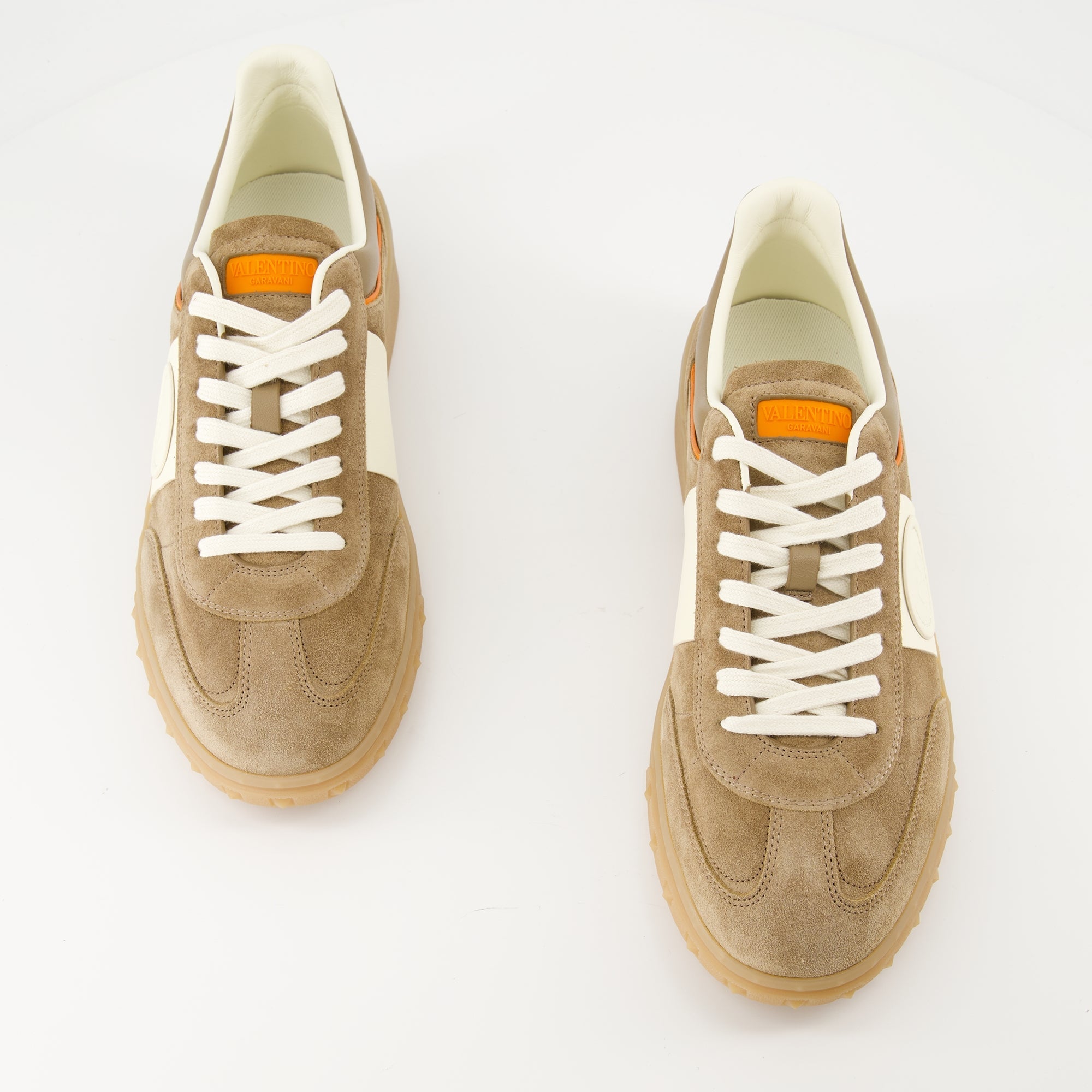 Valentino Garavani Sneakers, UpVillage Sneakers, Luxury Sneakers, Brown Suede Sneakers, Men's Footwear