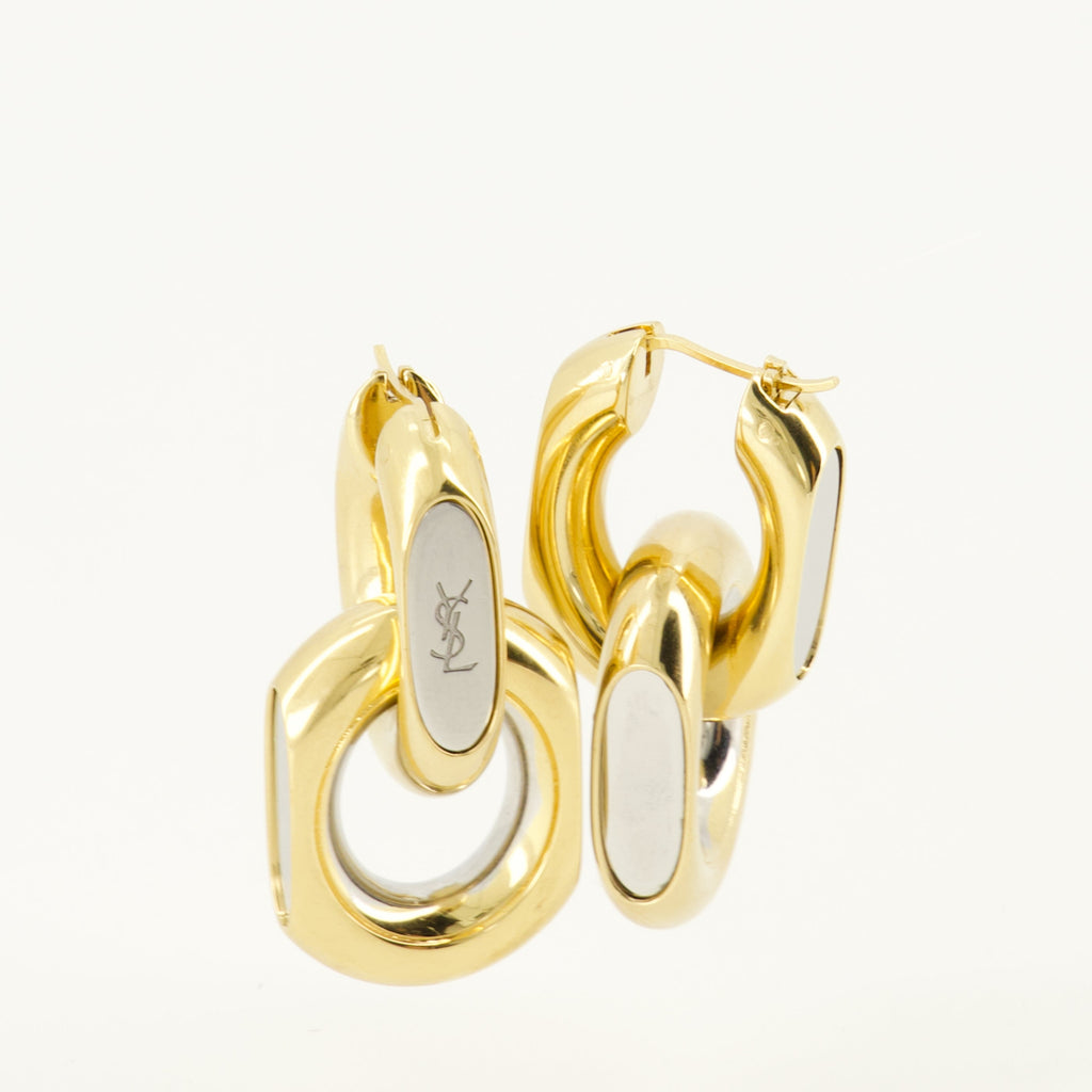 Orecchini Metallici Doppio Anello