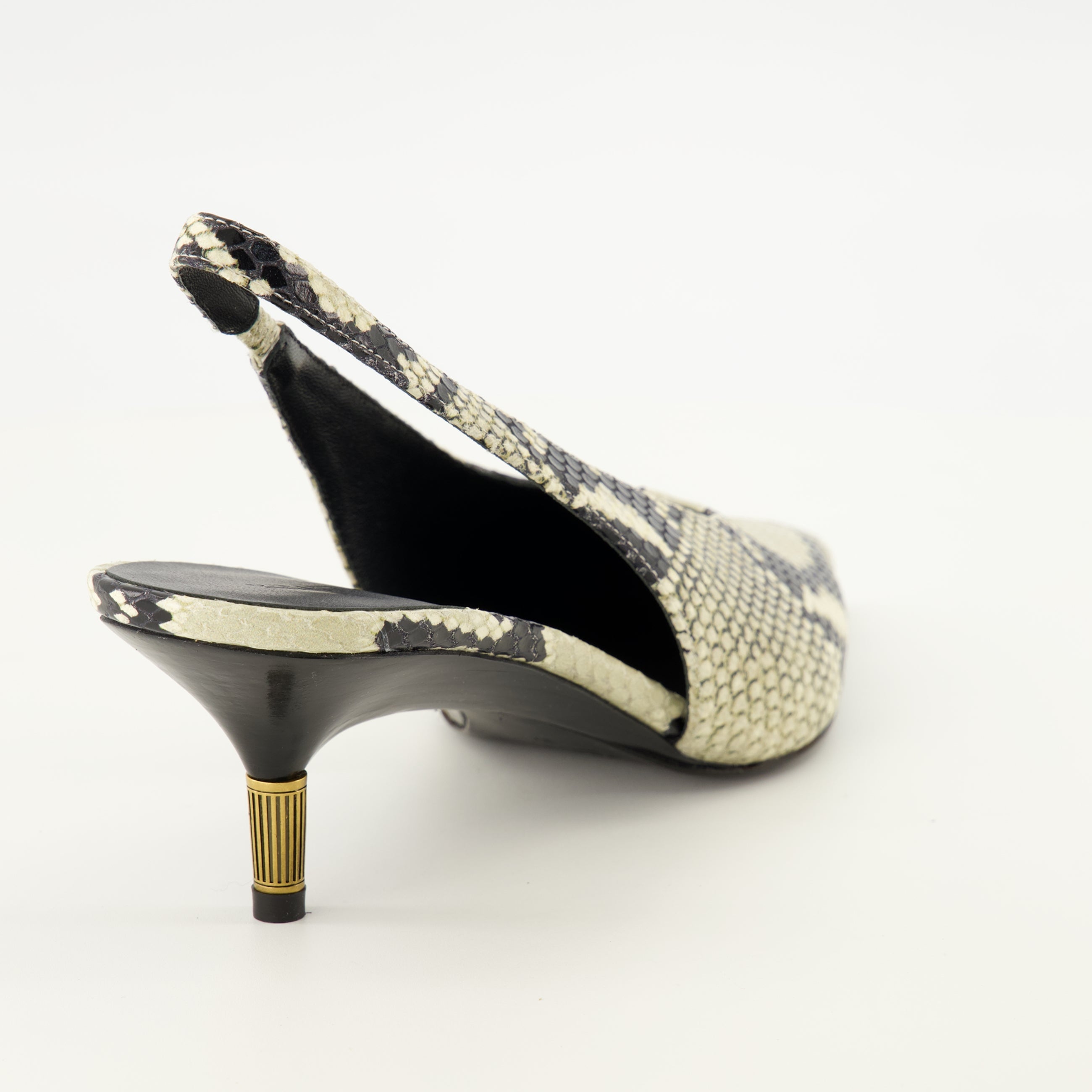 Zapatos de Tacón Bajo Bella Efecto Pitón