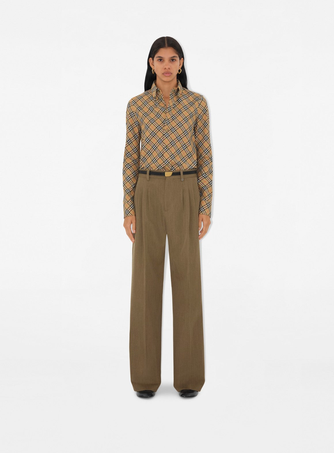 checkered shirt, cotton check shirt, beige checkered, elegant checkered design, autumn winter fashion