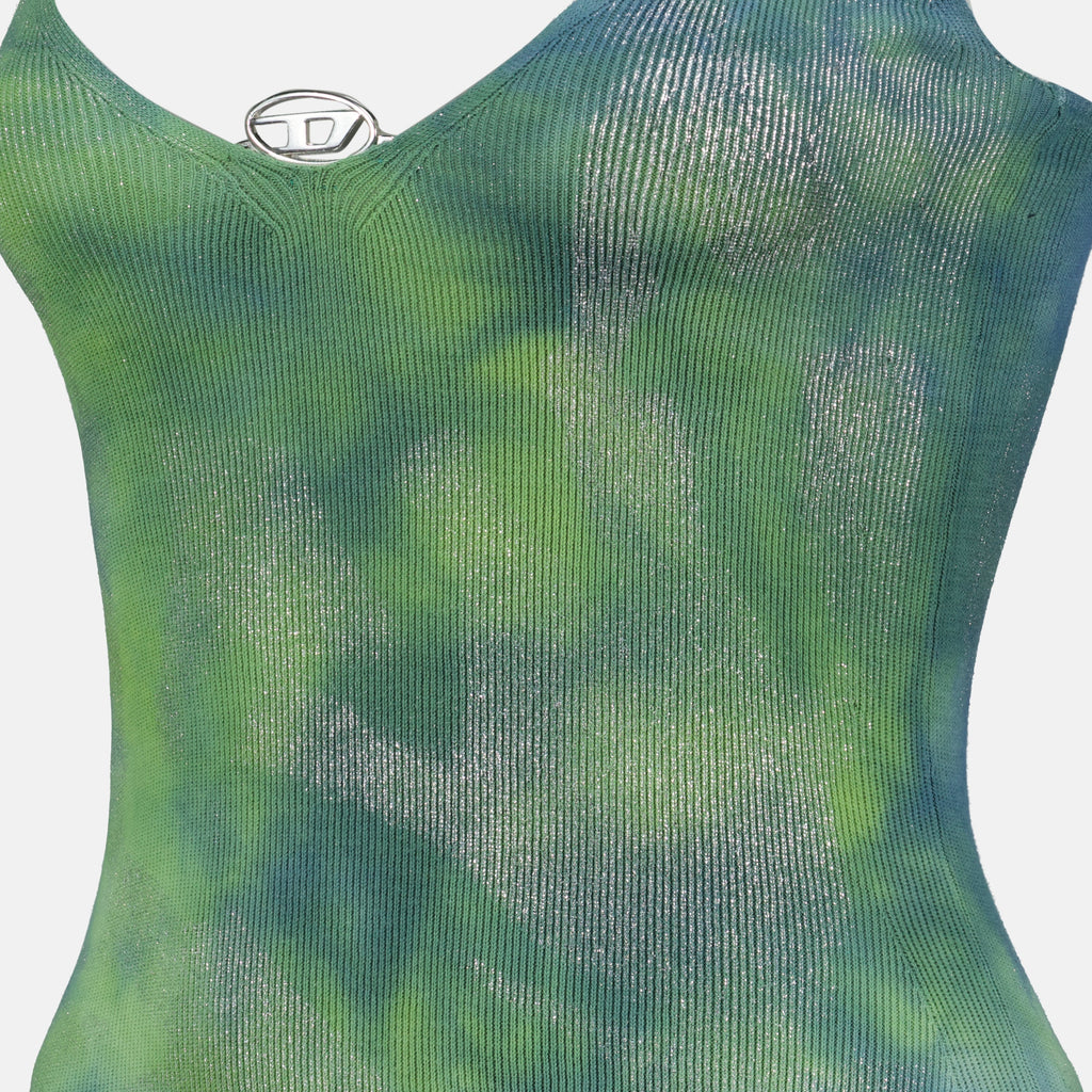 메탈릭 그린-블루 드레스