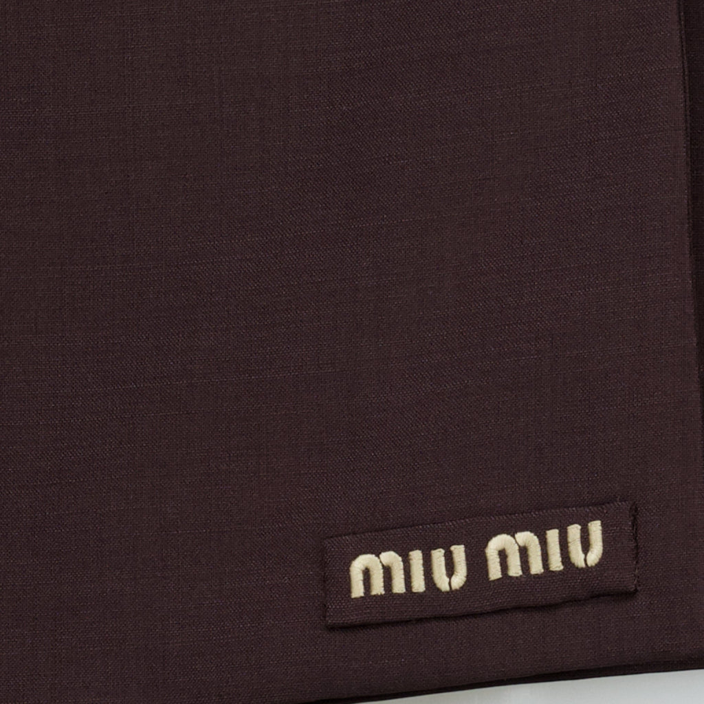 Brown Mohair Mini Skirt