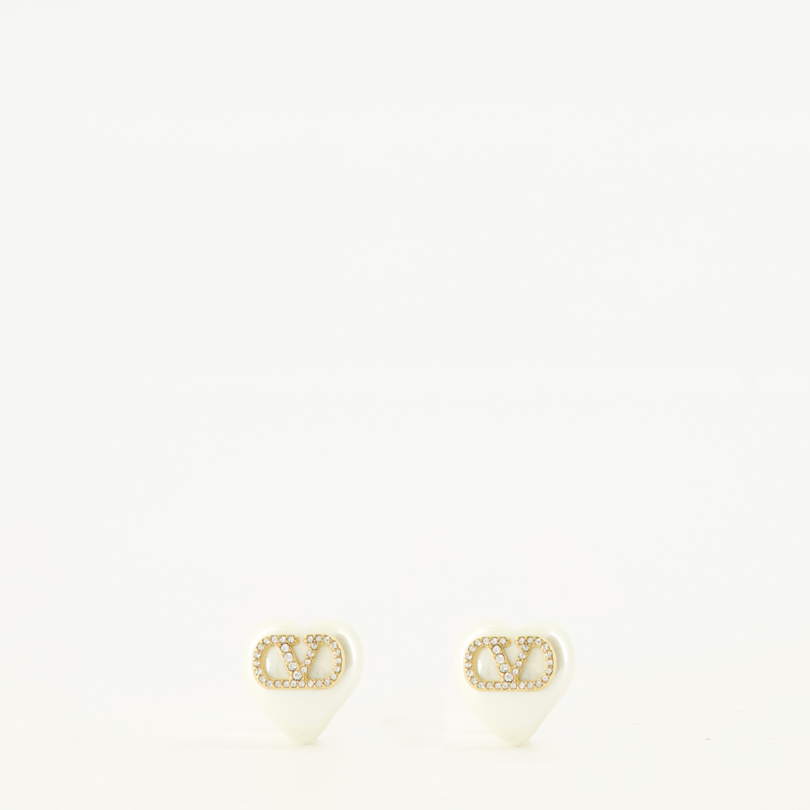 Vlogo Earrings in Metal and Swarovski Crystals