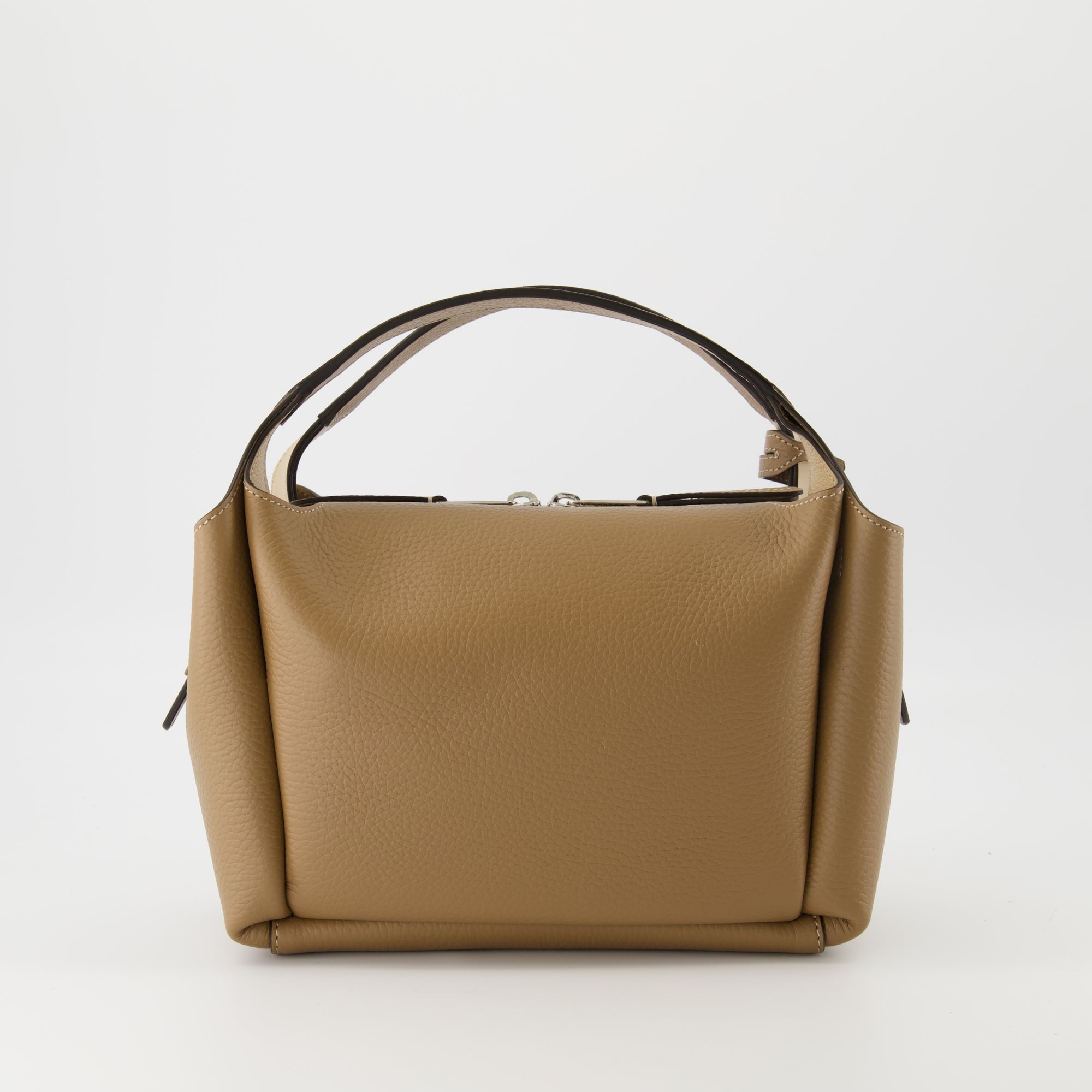 brown leather bag, Tod's Bauletto, stylish handbag, calf leather accessory, versatile bag
