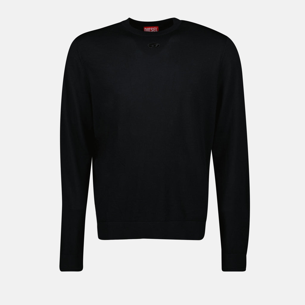 Image of Black Sweater K-Valiam by Diesel for Men - Season Spring-Summer 2025 - Front View