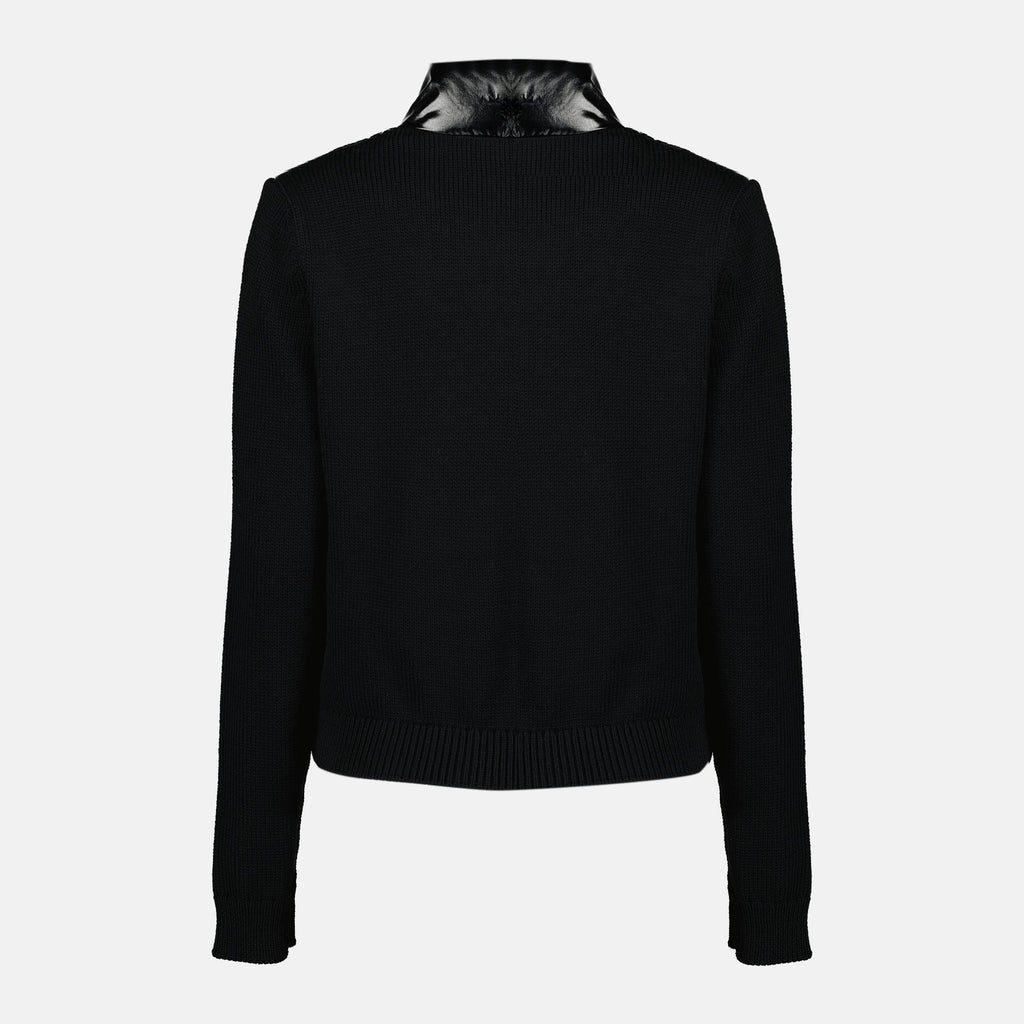 Bild des schwarzen Reißverschluss-Cardigans von Moncler für Damen - Saison Frühling-Sommer 2026 - Rückansicht