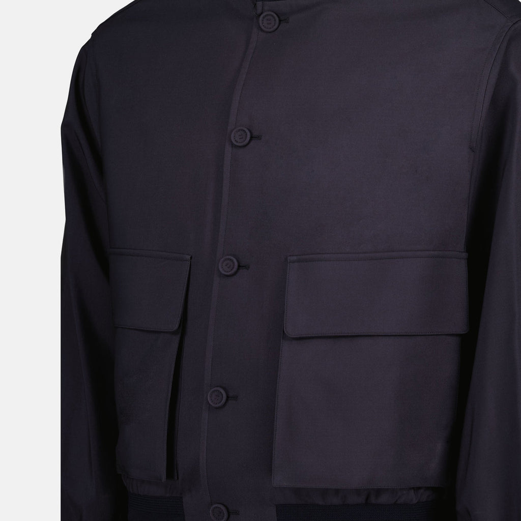 Image of Harrington Jacket with High Collar by Dior for Men - Season Autumn-Winter 2024 - Detail View 1