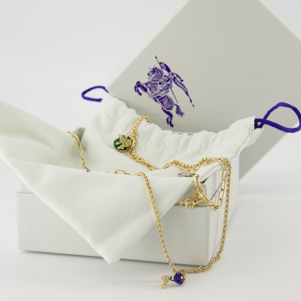 Burberry necklace, charm double ring, gold accessories, pendant necklace, Autumn-Winter 2025