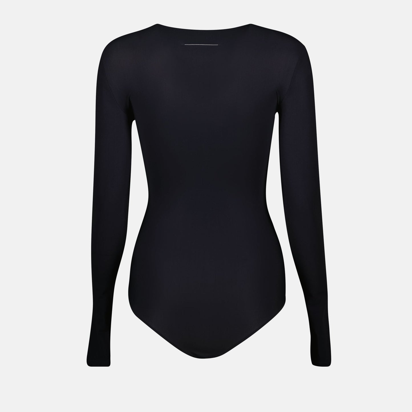 Black bodysuit, Long-sleeve bodysuit, MM6 collection, Lycra bodysuit, Elegant bodysuit