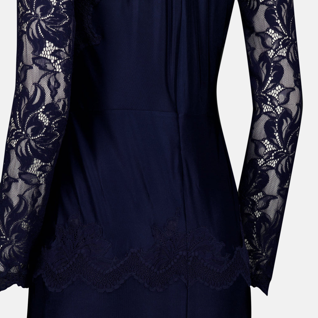 Navy Lace Long Dress