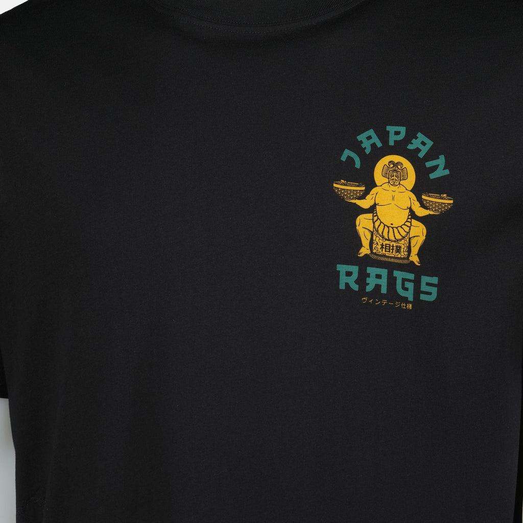 Japan Rag T-shirt, cotton T-shirt, short sleeve tee, black t-shirt, casual apparel