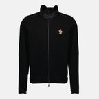 Immagine di felpa nera con zip di Moncler Grenoble per uomini - Stagione Autunno-Inverno 2025 - Vista frontale