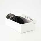 black sunglasses, Courrèges Hybrid 01, luxury eyewear, Autumn-Winter 2024, acetate sunglasses