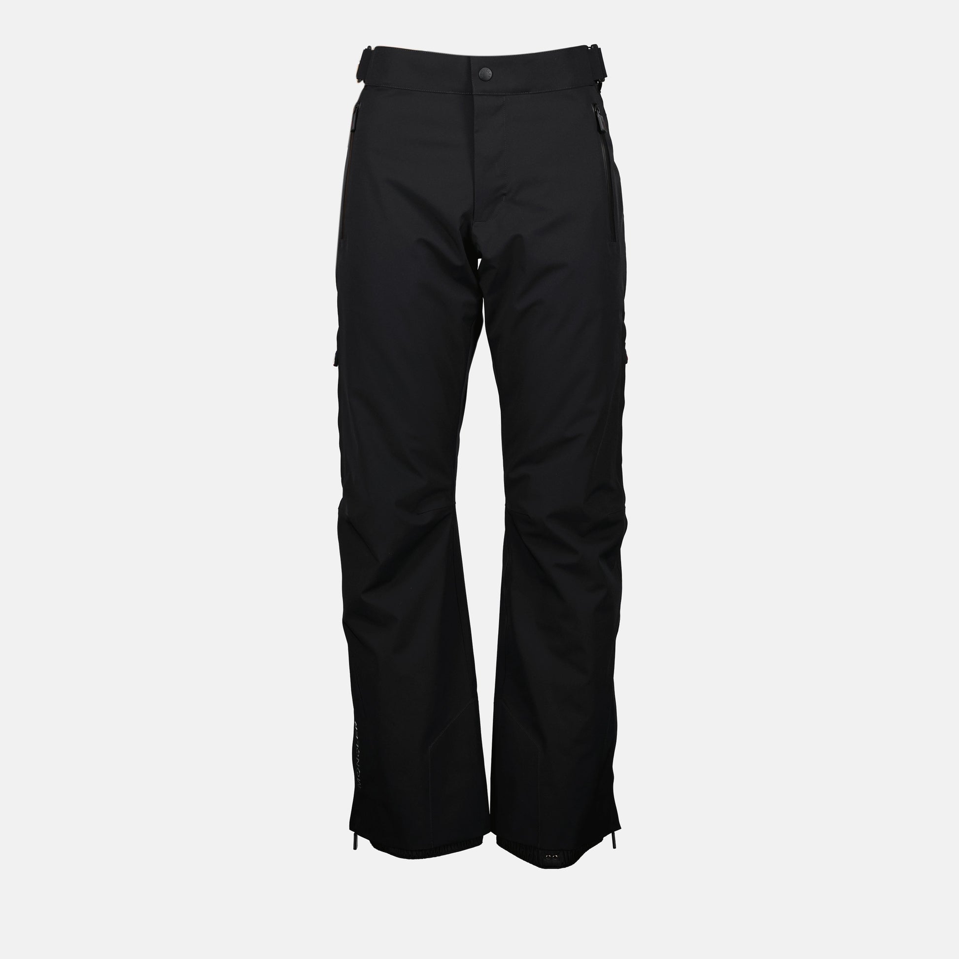 Moncler Grenoble ski pants, black ski pants, adjustable fit ski pants, tricolor ski pants, autumn winter 2024 ski wear