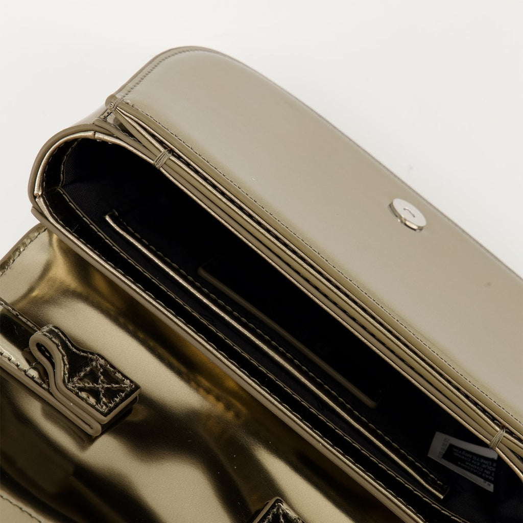 diesel bag, mirrored gold bag, luxury handbag, autumn-winter collection, adjustable strap bag